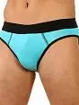 Современные брифы на мягкой резинке бирюзового цвета E5 Underwear RT26580 распродажа